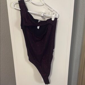 Lucy in the Sky One-Shoulder Glitter Bodysuit